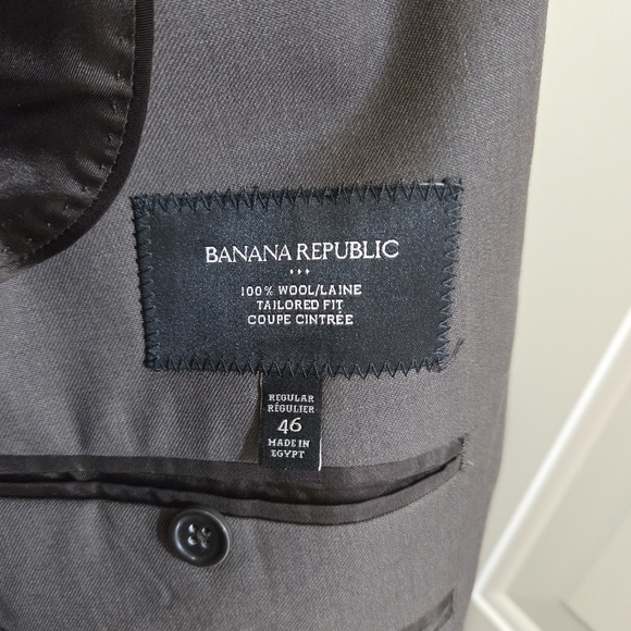 Banana Republic 100 % Wool Men's Brown Blazer Size 46R - Picture 3 of 5